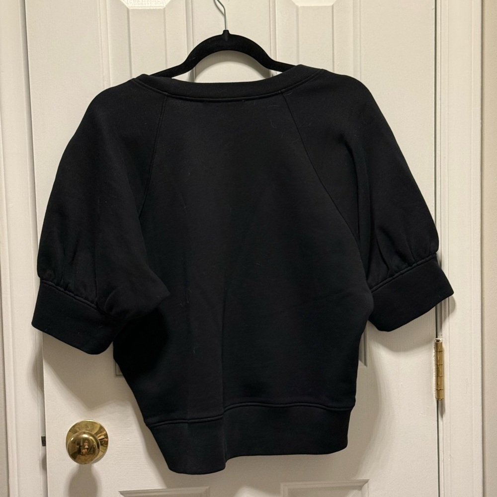Frame Black Short Sleeve Sweatshirt Size Large - Picture 4 of 5
